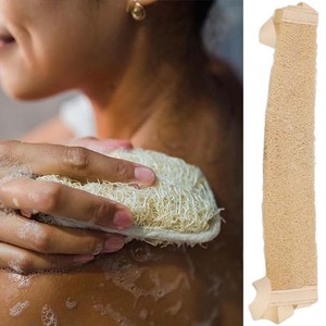 Serviette de bain en coton naturel avec bande de massage douce à motif sportif pour éliminer les peaux mortes et nettoyer les cuticules - Product Image 1