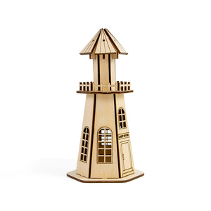 Meilleure vente <span class=keywords><strong>tour</strong></span> de construction en bois Puzzle jouet éducatif vacances bureau artisanat décoratif - Product Image 4