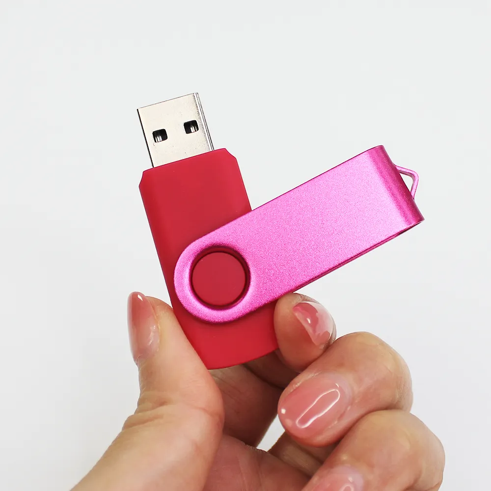 Hot Sales Custom 3.0 USB Memory Flash Drive Fastest Swivel Pen Computer Stick 128GB 64GB 8GB 16GB 32GB Sizes Metal Plastic Box