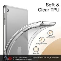Étui de tablette transparent noir en TPU pour iPad 9e/8e/7e génération 10,2 pouces, étui antichoc en TPU pour tablette