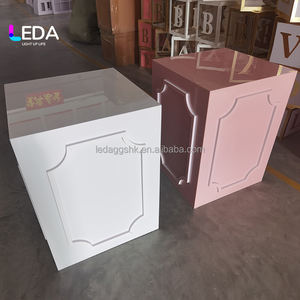 LEDA Supports à gâteaux de mariage hexagonaux blancs en gros, présentoirs à desserts pour décorations de fêtes de mariage - Product Image 2