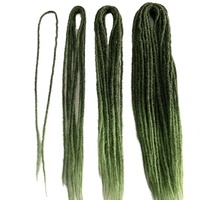 Capelli all'Uncinetto 24 Pollici, 10 Ciocche/Confezione, Doppia Trama a Macchina, Dreadlocks a Doppia Estremità per Rock&Roll, Reggae, Hiphop, Goddess Locs
