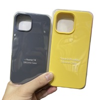 AilesTecca avec logo Antichoc Silicone Caoutchouc Liquide Couverture Complète Résistant à la Saleté Etui de Téléphone Pour Iphone 16 15 14 13 12 11 Pro max