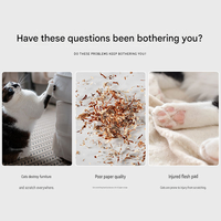 Novayapetix Maisonnette pliable écologique et sûre pour chat, cube à gratter en carton, boîte à gratter pour chaton, lit nid douillet réversible en carton ondulé
