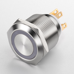 Interruptor de Botón Pulsador Metálico de 22 mm, Impermeable IP67/IP65, Iluminado, Momentáneo, de 6 Pines, 36 V, para <span class=keywords><strong>Timbre</strong></span> de Puerta <span class=keywords><strong>con</strong></span> Cableado - Product Image 5