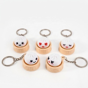 Llavero de Dumpling Impreso en 3D, Juguete Antiestrés Click Fidget, Diseño de Bollo Adorable, Material PLA, Multicolor, Logotipo Personalizado para Escritorio - Product Image 2