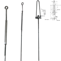 Accessoires électriques – Ensemble complet de tiges de maintien de type arc en acier galvanisé à chaud – 3/4 pouce – Certifié ISO9001