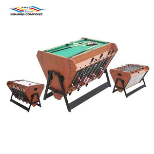 <span class=keywords><strong>Table</strong></span> de jeu multifonctionnelle <span class=keywords><strong>pliable</strong></span> 3-en-1 S.Q.F Premium Custom Modern, billard, football et hockey sur air. - Product Image 1
