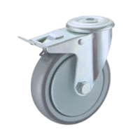 Roda Kastor Berkualitas Premium, Tugas Berat, Bantalan Bola, Putar, Rem, Peralatan Industri, Sesuai Standar Eropa, TPR + PP