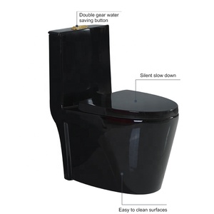 Toilettes modernes <span class=keywords><strong>noir</strong></span> mat, salle de bain de styliste haut de gamme, livraison gratuite, Europe du nord, <span class=keywords><strong>noir</strong></span> mat, avec ligne dorée - Product Image 2