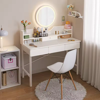 Mobilier moderne intelligent Coiffeuse de princesse multifonctionnelle Coiffeuse d'entrée avec chaise miroir Table intelligente