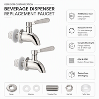 Robinet en acier inoxydable SUS304 pour fût de boissons et de vin