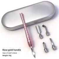Kit de manucure professionnel pour débutants, comprenant un repousse-cuticules et une fourchette à cuticules au design fin, en acier inoxydable, outil de suppression des cuticules, directement de l'usine