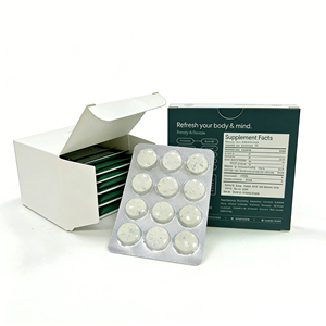 Comprimés énergétiques pour adultes OEM (54 pièces) - <span class=keywords><strong>Sans</strong></span> <span class=keywords><strong>sucre</strong></span>, L-Théanine, Vitamines B12 et B6, saveur menthe poivrée pour la gestion de l'énergie - Product Image 6