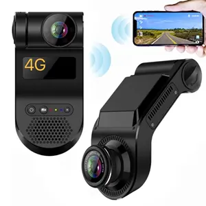 智能双镜头4g汽车仪表盘摄像头，带全球定位系统跟踪器，用于车队管理