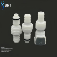 Raccord rapide en plastique BRT 1/4 3/8 pouce, connecteur femelle pour tube, raccord rapide à filetage mâle, raccord rapide pour air et eau