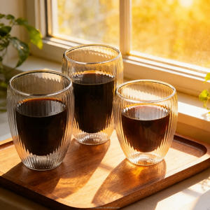 แก้วกาแฟ<span class=keywords><strong>ท</strong></span>ำมือสองชั้นลายเส้นแนวตั้ง <span class=keywords><strong>ราคา</strong></span>ขายส่ง สำหรับใช้ในบ้านและสำนักงาน - Product Image 3
