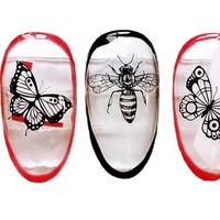 Autocollants ronds pour ongles, style océan, aux motifs de fruits d'été (Myrtille, Fraise, Citron), doux, non toxiques et sans danger pour les enfants F1235 F1236 F1237 F1238