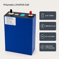 Batería de fosfato de hierro y litio Guoxuan de 3.2V 340AH para vehículos eléctricos, vehículos recreativos de dos/tres ruedas y almacenamiento de energía - China