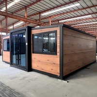 Maison conteneur modulaire pliable en acier galvanisé avec panneaux sandwich EPS, isolée et étanche, 20ft 40ft