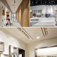 Système d'éclairage commercial à rotation réglable 10W 20W 30W Spot Cob d'intérieur Downlight Led Track Spot Lights