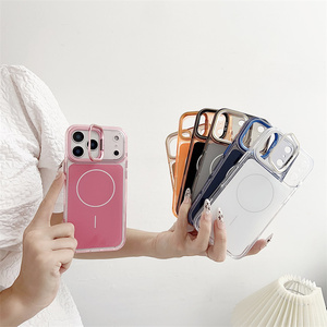 Fundas antiarañazos Para Celular para <span class=keywords><strong>Samsung</strong></span> <span class=keywords><strong>Galaxy</strong></span> A17 <span class=keywords><strong>4G</strong></span> acrílico + TPU híbrido soporte magnético funda para teléfono móvil - Product Image 6