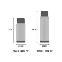 Bouteille d'eau isotherme grande capacité, durable, sûre, pratique et réutilisable en métal pour le bureau