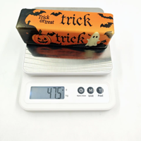 Nouveauté 2026 : Cadeaux d'Halloween – Balle anti-stress souple en forme de beurre avec motifs fantôme et citrouille pour les récompenses en classe