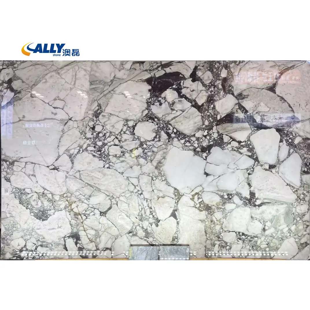 Dalles d'alto Calacatta en marbre naturel de Turquie Dalles de marbre violet pour carreaux de mur ou de sol