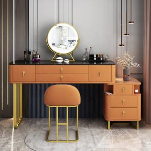 Coiffeuse vintage au design simple et à prix abordable avec lumière LED Grande coiffeuse de maquillage pour fille <span class=keywords><strong>Commode</strong></span> à tiroirs moderne avec miroir - Product Image 2