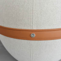 Housse de ballon de yoga ergonomique personnalisable avec logo, lavable, antidérapante, effet lin, 65 cm, pour salle de sport, vente en gros