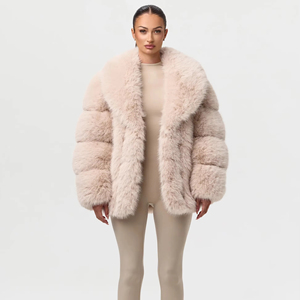 Sahte vizon Pelted <span class=keywords><strong>Coat</strong></span> Modern moda artı boyutu kabarık güz sıcak Trendy Faux kış bayanlar siyah mavi kadın <span class=keywords><strong>Coat</strong></span> - Product Image 1