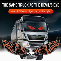 Éclairage LED flexible pour écran d'affichage universel USB pour camion et voiture, yeux de démon, lumières de décoration de pare-brise arrière de voiture, yeux animés