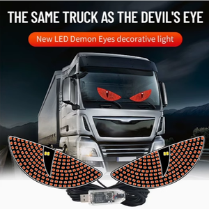 ไฟตกแต่งรถยนต์แบบยูเอสบีอเนกประสงค์ รูปทรงตาปีศาจ ไฟ <span class=keywords><strong>LED</strong></span> แบบยืดหยุ่น สำหรับติดตั้งบนกระจกหลังรถยนต์ พร้อมไฟแสดงผลเคลื่อนไหว - Product Image 2