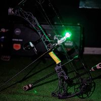 HT 6PCS Embouts de flèches de tir à l'arc LED lumineux avec interrupteur marche/arrêt haute visibilité