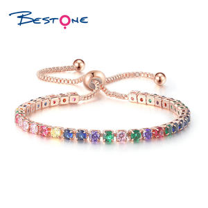 Hot Selling New High Quality Adjustable Zircon Copper <b>Bracelet</b> <b>for</b> <b>Women</b> Trendy Fashion Colorful <b>Crystal</b> Chain - Product Image 6
