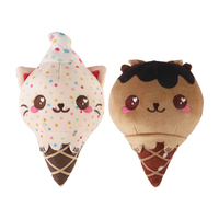 Ensemble de poupées douces Kawaii super confortables, jouets en peluche en forme de crème glacée, panda, chat, cône, cadeaux pour enfants, décoration de la maison, coton PP écologique