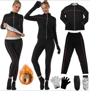 Nuovissima Tuta Sauna da Donna a Maniche Lunghe con Cerniera per Bruciare <span class=keywords><strong>Grassi</strong></span> e Sudare, Top da Allenamento per Palestra e Fitness, Set Sauna Fitness - Product Image 1