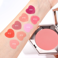 Fard à joues végétalien pigmenté sur mesure pour usine, logo OEM, 8 couleurs avec emballage doré, blush mat, maquillage de luxe