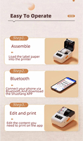 Printer Barcode Termal Mini T50 Pro Portabel 203 Dpi Kontrol Aplikasi Identifikasi Otomatis Pembuat Label Tanpa Tinta Menggunakan Printer Android