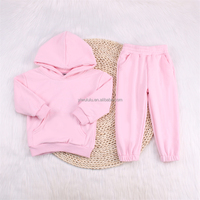Ensemble de pulls d'hiver pour bébés et enfants-Couleur unie-Manches longues avec double poches-Ensemble de vêtements