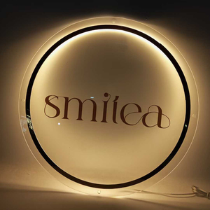 Custom LED Neon <b>Sign</b> Backlit Acrylic Wedding Advertising Shop <b>Sign</b> Board Business with Round Logo Decoration <b>Lights</b> - Product Image 2