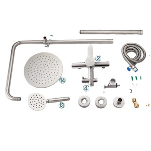 Juego de Ducha Bingtao de Acero Inoxidable SUS304, Ducha de Lluvia Montada en la Pared, Grifo Superior para Baño - Product Image 5
