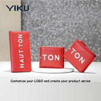 Porte-cartes YIKU en cuir PU, design unisexe, motif pierre, doublure PVC, étanche, durable, modèle HD