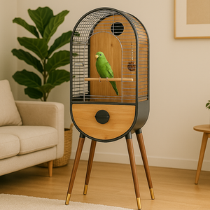 Cage à canaris multifonctionnelle transparente noire et blanche Cage en fer pour calopsitte Sun Conure Perruche Finch Perruche Inséparable Canari - Product Image 2