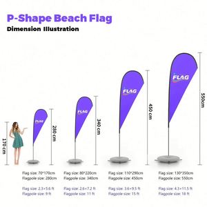 Drapeaux plumeaux publicitaires en fibre de verre double face, imperméables, de qualité supérieure, pour la promotion et l'accueil, vente en gros - Product Image 6