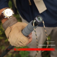 Nouvelle bâton de randonnée pliable multifonction en alliage d'aluminium pour la randonnée en plein air et le camping en montagne avec ensemble de béquilles