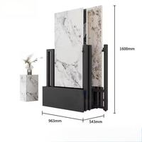 Grand meuble de rangement pour présentoir de carreaux de marbre personnalisé 60x120 étagères de supermarché rotatives double face en métal à tirer-pousser