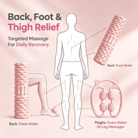 Kit de rouleaux en mousse EVA haute densité en acier 30cm/45cm – Écologique, pour la physiothérapie, le soulagement de la douleur, la relaxation myofasciale et l'exercice d'équilibre