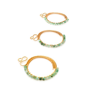 Fil Enroulé Rond Gemstone Hoop 62x49 MM Perles Faceted Wholesale Connectors - Product Image 1